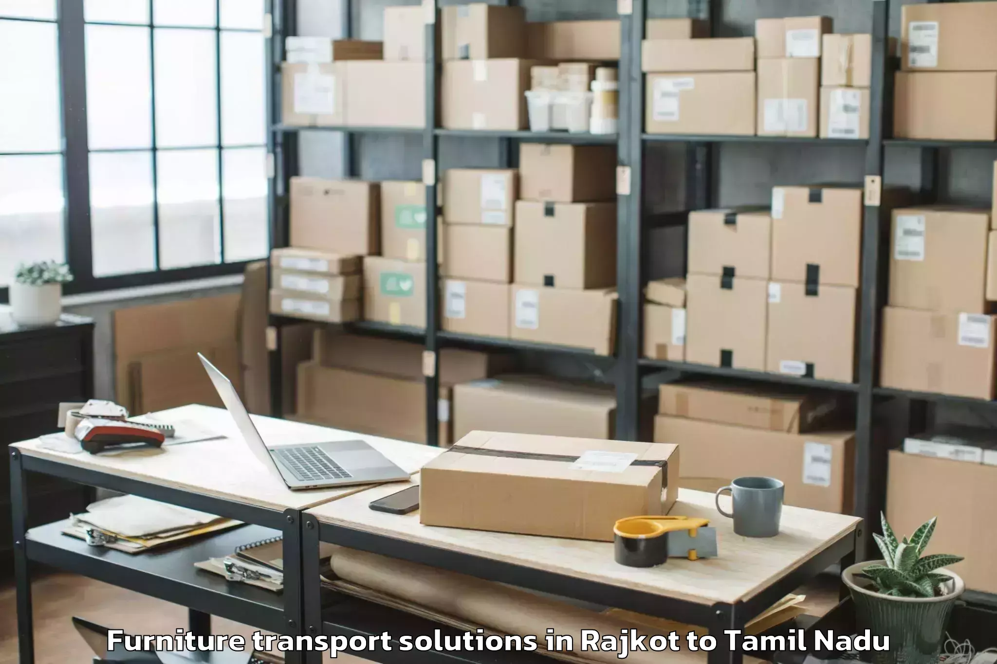 Top Rajkot to Andipatti Furniture Transport Solutions Available